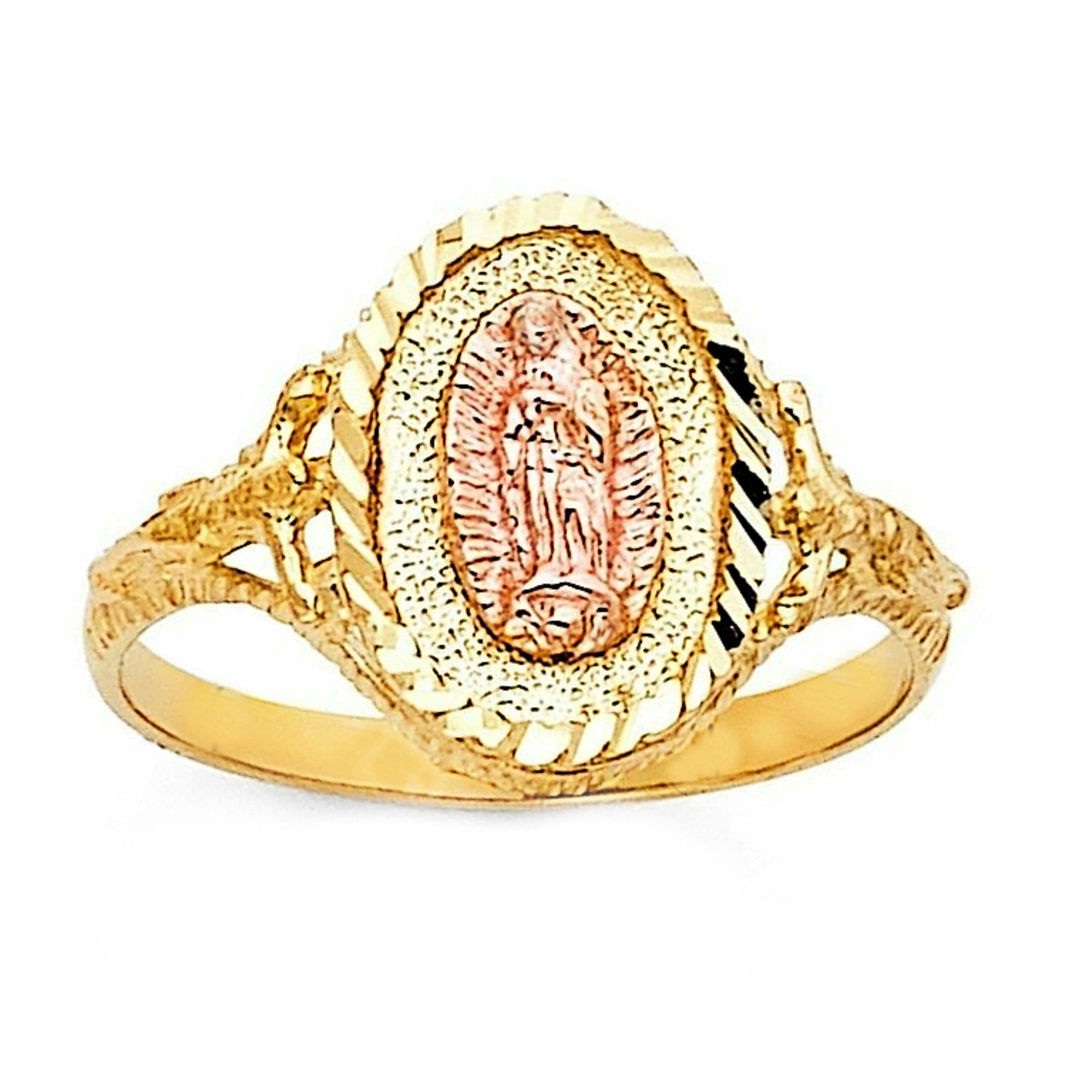 Virgin Mary Ring Gold 14K Gold Virgin Mary Ring Jesus Etsy