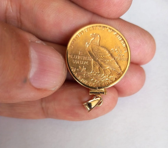 Liberty Indian Head Gold Coin Pendant, 5 Dollar I… - image 6