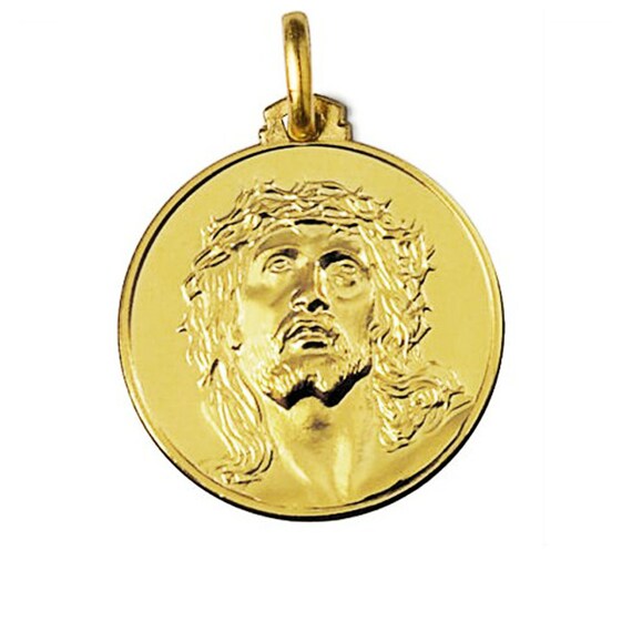 Jesus Pendant Christ Necklace Catholic Gifts Jesus Medal Gold