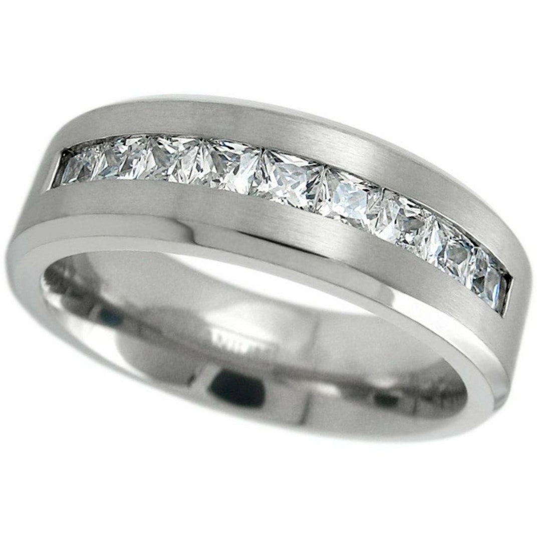 Titanium Wedding Ring Set, Engagement Ring Women or Men, Titanium