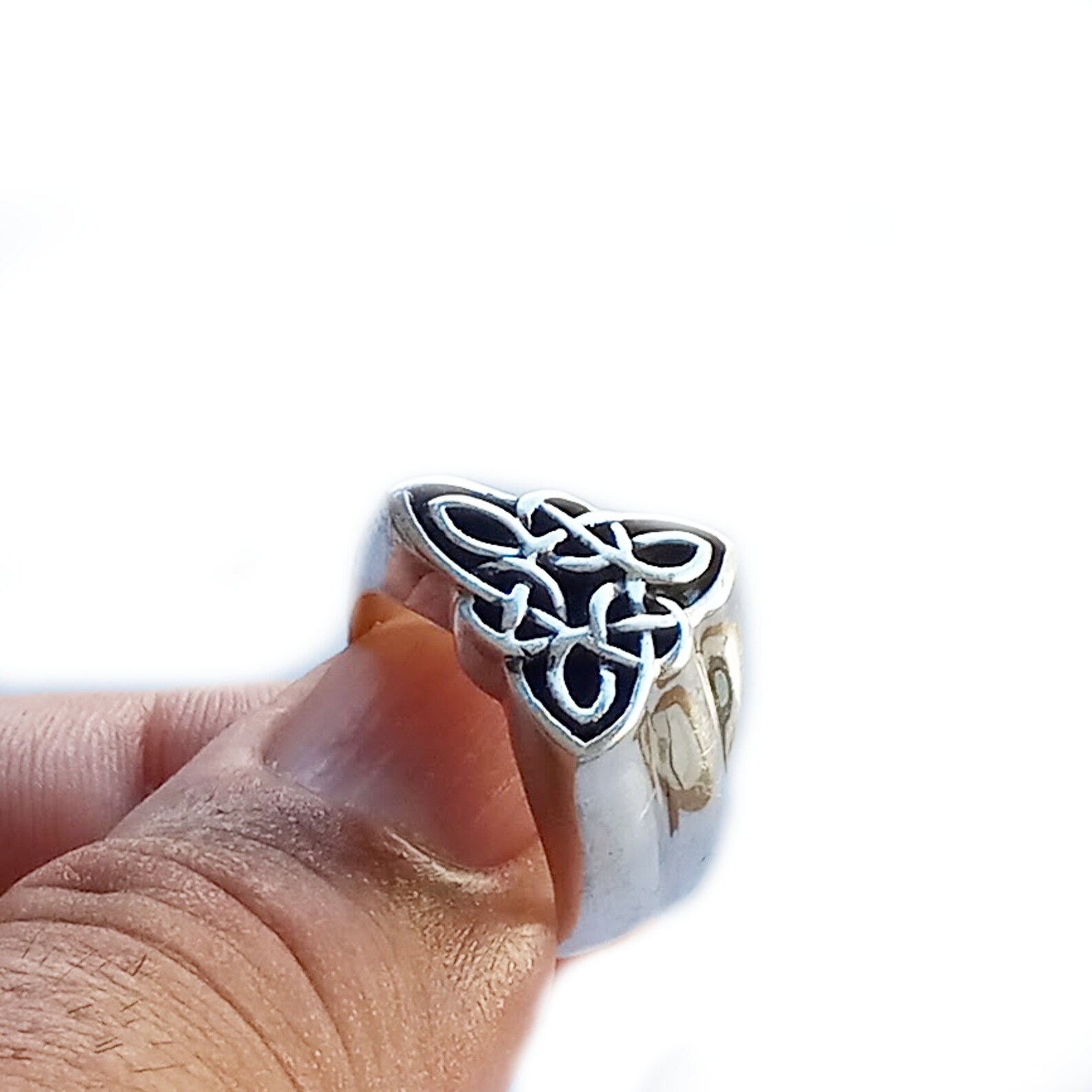 Celtic Trinity Knot Ring Men's Celtic Ring Celtic Knot Etsy