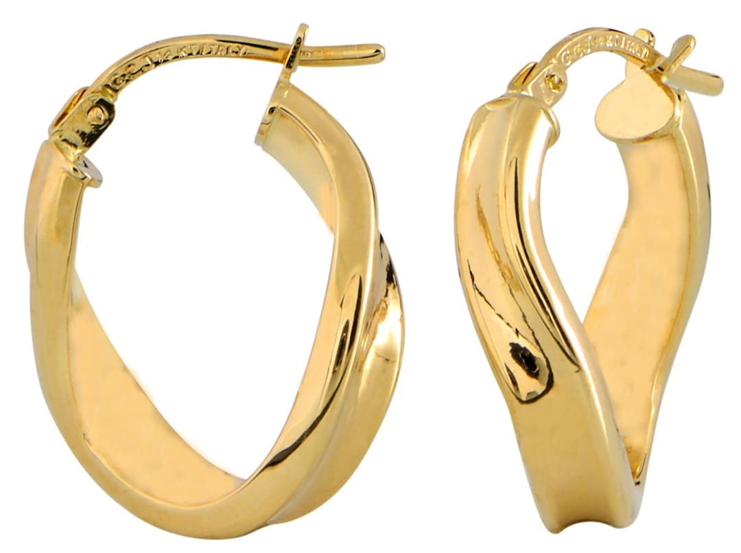 Yellow Gold Hoop Earrings Women, 14K Yellow Gold Hoops, 14k Gold Hoop Earrings Women