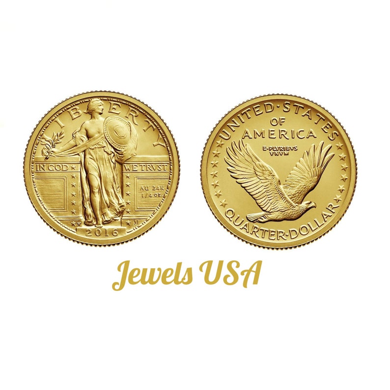 1/4 Oz Gold Coin Standing Liberty Centennial, American Eagle US Mint