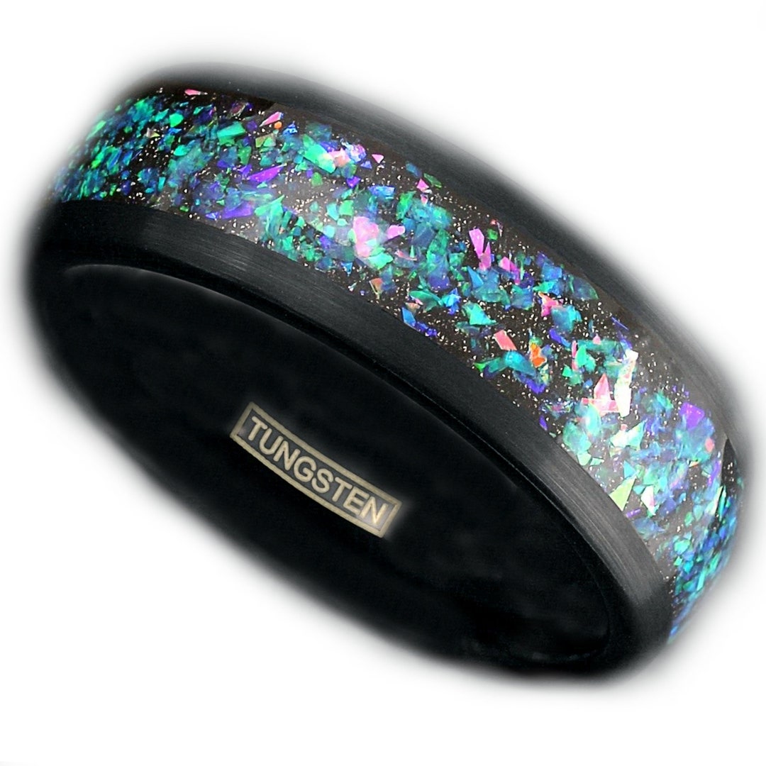 Galaxy Ring, Mens Wedding Ring, Nebula Ring, Anniversary Engagement ...