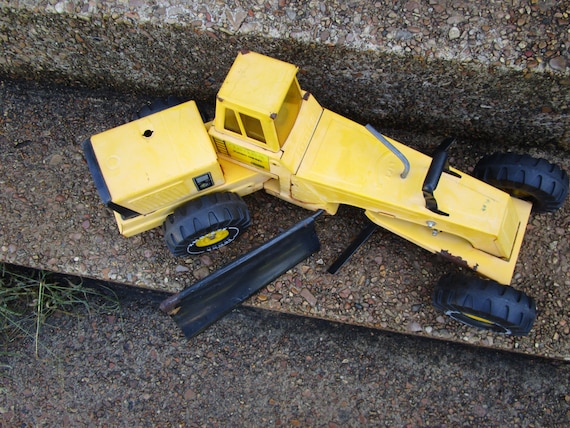 Vintage Tonka Turbo Diesel Double Blade Road Grader plow Etsy