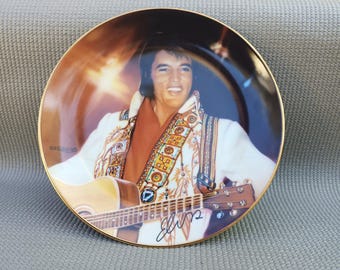 Vintage &#39;Elvis Presley&#39;, &#39;The Spirit&#39; porcelain collector plate by Delphi!