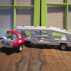Vintage, Pressed Steel &quot;TONKA&quot; Car Hauler,