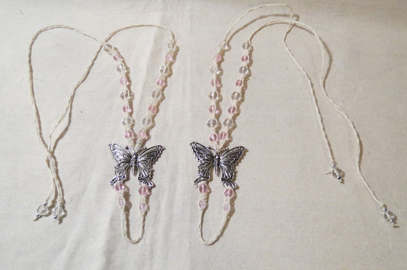 Adult size Pink and White Butterfly Barefoot Sandals DS-SS-055 Perfect for beach weddings
