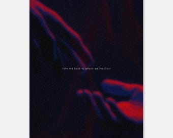 Stimmungsvolle Romantische Hände Druck: "Take Me Back" Indie Decor