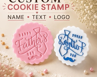 Custom Name Date Cookie Cutter Embosser, Stamp Tool