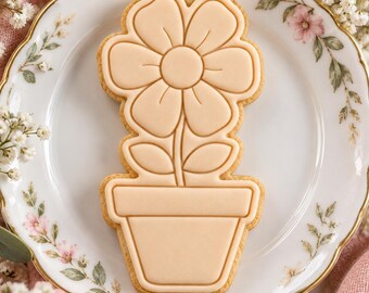 Tagliafiori e stampino per decorazioni floreali, timbro per biscotti a tema floreale