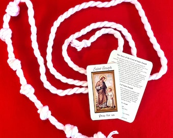 Cinturón de cordón San José con 7 nudos 100% algodón