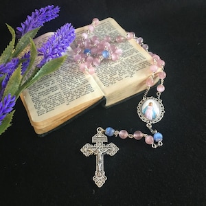 Our Lady of Tihaljina Rosary (Pink / Blue)