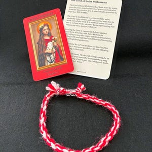St Philomena Cord Bracelet – Plain