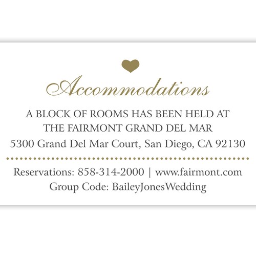 Wedding Enclosure Card Template Gold Invitation Insert Etsy