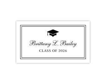 Inserto de tarjeta de nombre para invitaciones y anuncios de graduación, promoción de 2026