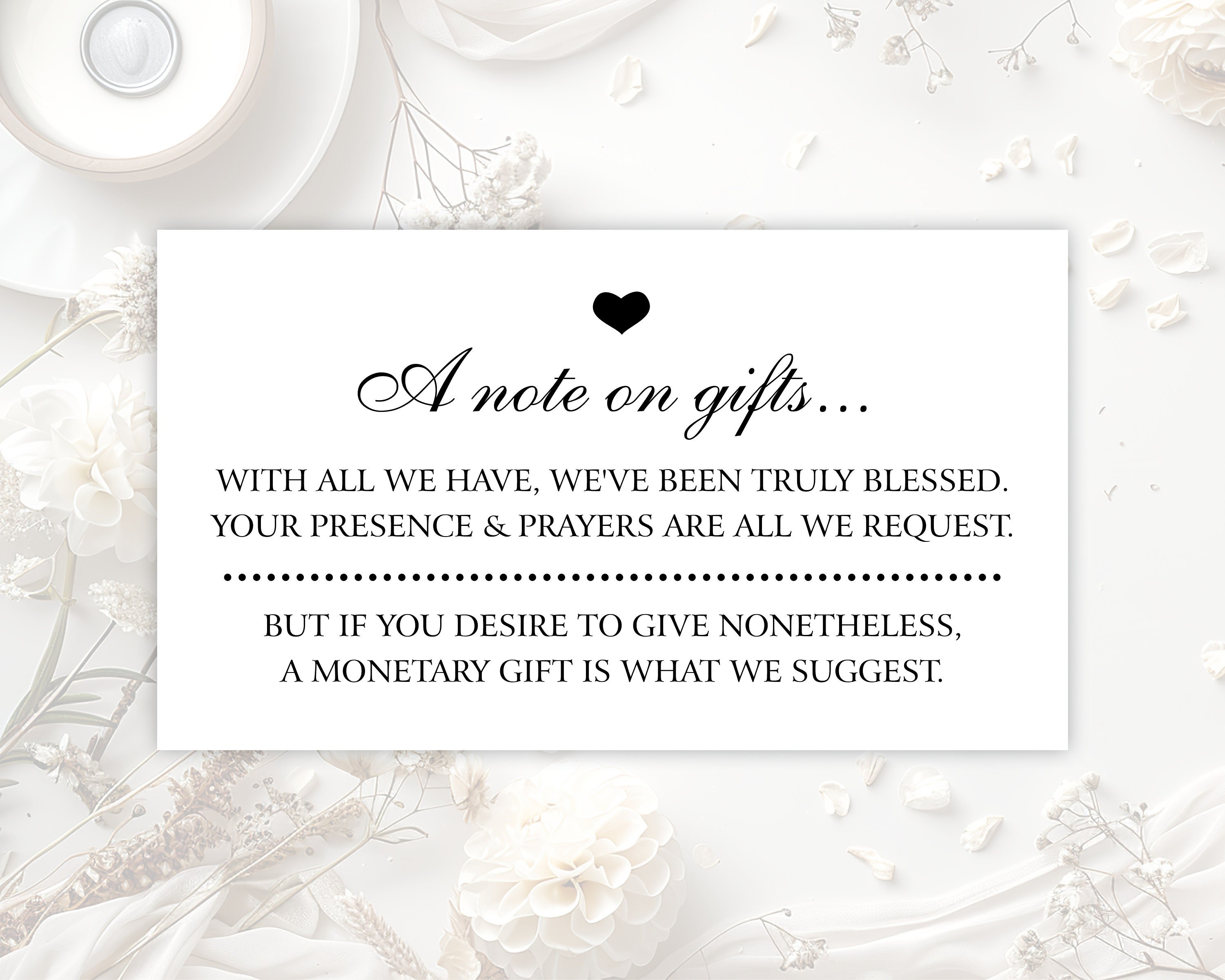 Request for Cash Money Instead of Gifts Monetary Gifts Card A Note on Gifts Wedding Invitation Insert Enclosure Card Financial Gifts Etsy UK