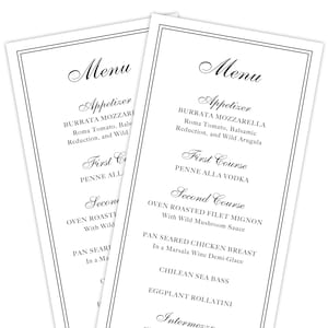 Menu weselne | Drukowane menu obiadowe | Indywidualne menu weselne | Menu na wesele | Menu na specjalne okazje | Menu brunchowe | Menu formalne