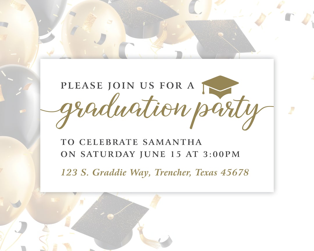 2025 Graduation Party Invitation Cards for Graduation Announcement or Graduation Invitation