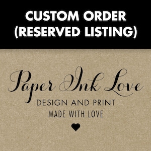 Custom Order Listing | Reserved for Clients w/ Special Requests