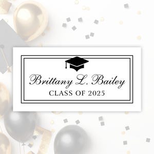 Tarjetas de nombre para anuncio/invitación de graduación, tarjetas de nombre para graduación de secundaria 2025, 3,8 x 7,6 cm