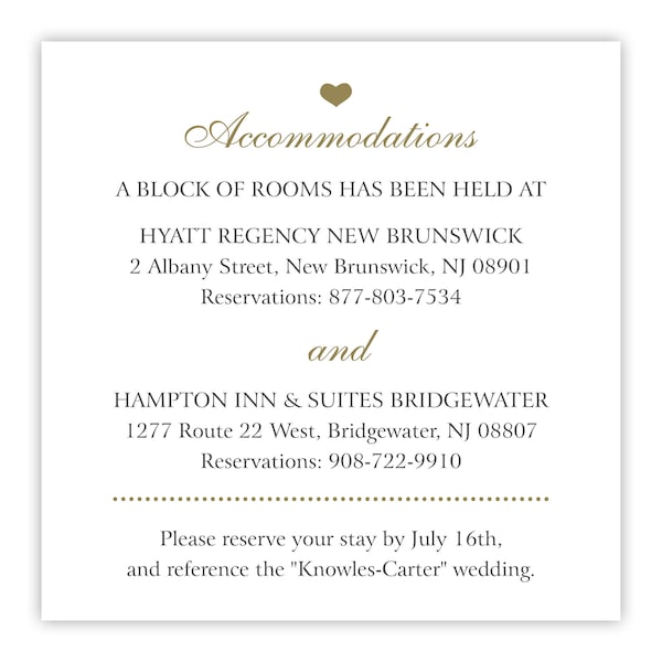 Hotel Block Wedding Invitations Etsy