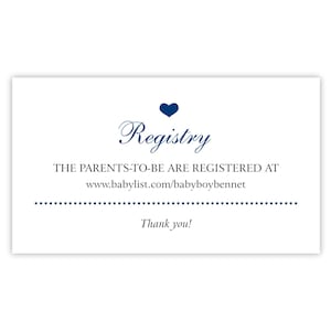 Baby Geschenke Register Karte für Baby Shower Einladung oder Geburtsanzeige | Gedruckte Babyparty-Registrierkarte | Babyparty-Registratur