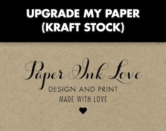 Kraft Cardstock Upgrade | Heavyweight Brown Paper for Printing Invitations | Acid-Free Sheets