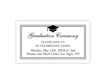 Graduation Ceremony Invitation Insert Card for Graduation Announcements | College or High School | 2026