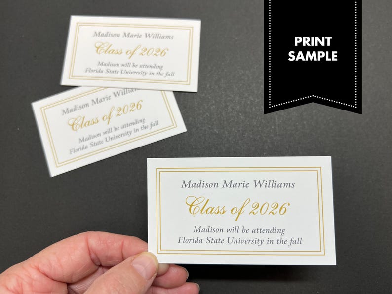 Personalized Graduation Name Cards | High School Grad | College Announcement | Class of 2026