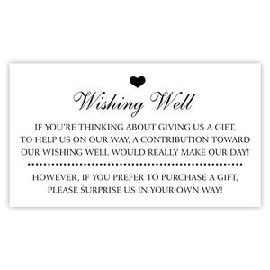Wishing Well Wedding Invitation Inserts | Ask for Monetary Gifts | Wedding Money | Cash for Wedding | Printed Quinceañera Wishing Well Cards