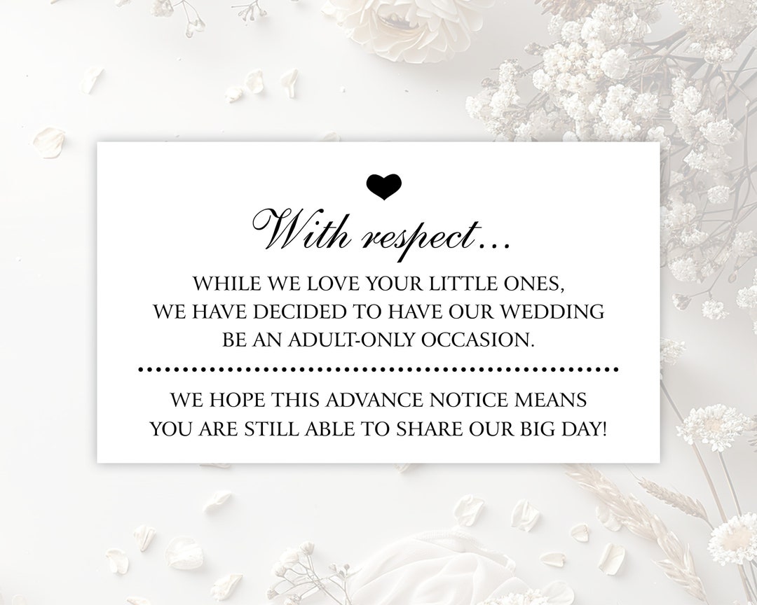How to say no kids on wedding invite 60 photos Astyledwedding com