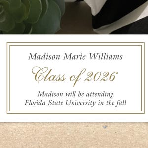 Personalized Graduation Name Cards | High School Grad | College Announcement | Class of 2026