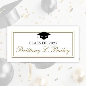 Tarjetas de graduación personalizadas para invitación/anuncio de graduación de 2025, tarjetas de graduación de secundaria y universitaria.