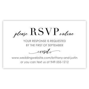 Carte RSVP en ligne pour faire-part de mariage | Cartes-réponses en ligne avec site Web de mariage | RSVP Site Web | Répondre en ligne ou confirmer votre présence par SMS