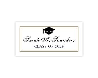 Biglietti da visita formali / Classe del 2026 / Adatti agli spazi presenti negli inviti e negli annunci di laurea