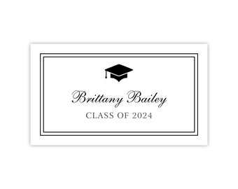 Graduation Name Card for 2024 Graduation Announcement / Graduation Invitation Insert / Enclosure Card: High School / College Graduation