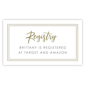 Tarjeta de registro para despedida de soltera / Tarjeta de registro para baby shower / Tarjeta de registro para quinceañeras / Tarjeta de registro para Bat Mitzvah / Tarjeta de inserción para registro de novias