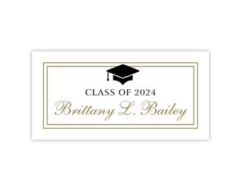 Biglietti da visita per la laurea 2024 per invito alla laurea/annuncio di laurea, inserto per biglietto da visita per la laurea o la scuola superiore 1,5 "x 3"