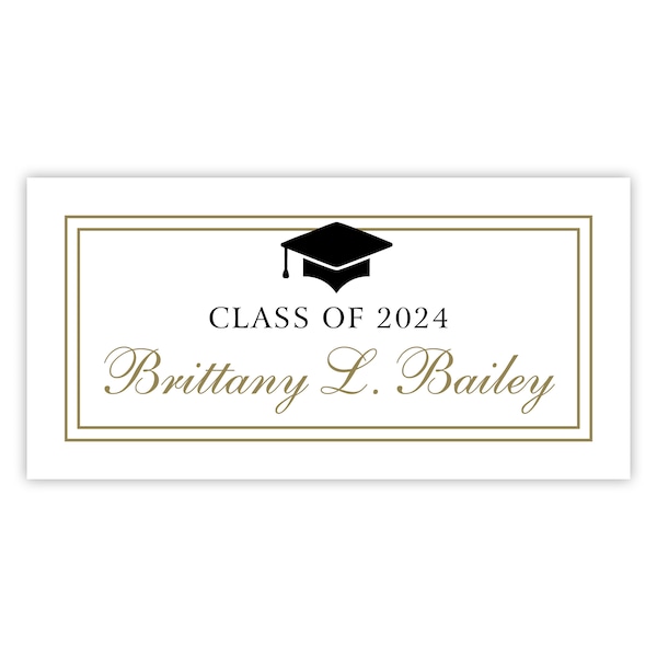 2024 Graduation Name Cards for Graduation Invitation / Graduation Announcement, College or High School Graduation Name Card Insert 1.5" x 3"