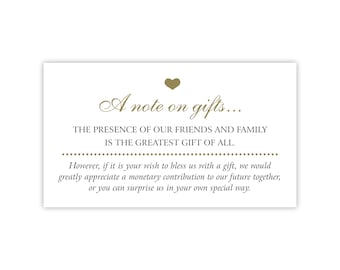 Ask for Cash Gifts | Request Money for Wedding | Monetary Contribution Note | Financial Presents Card