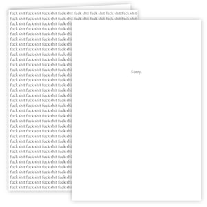 carte d'excuses | Je suis désolé | J'ai merdé | Toutes nos excuses | Désolé Papeterie | Carte pliée main avec enveloppe kraft | Putain de merde désolé