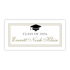 Gold Name Cards | Inserts That Fit Into Graduation Invitations & Announcement | High School or College