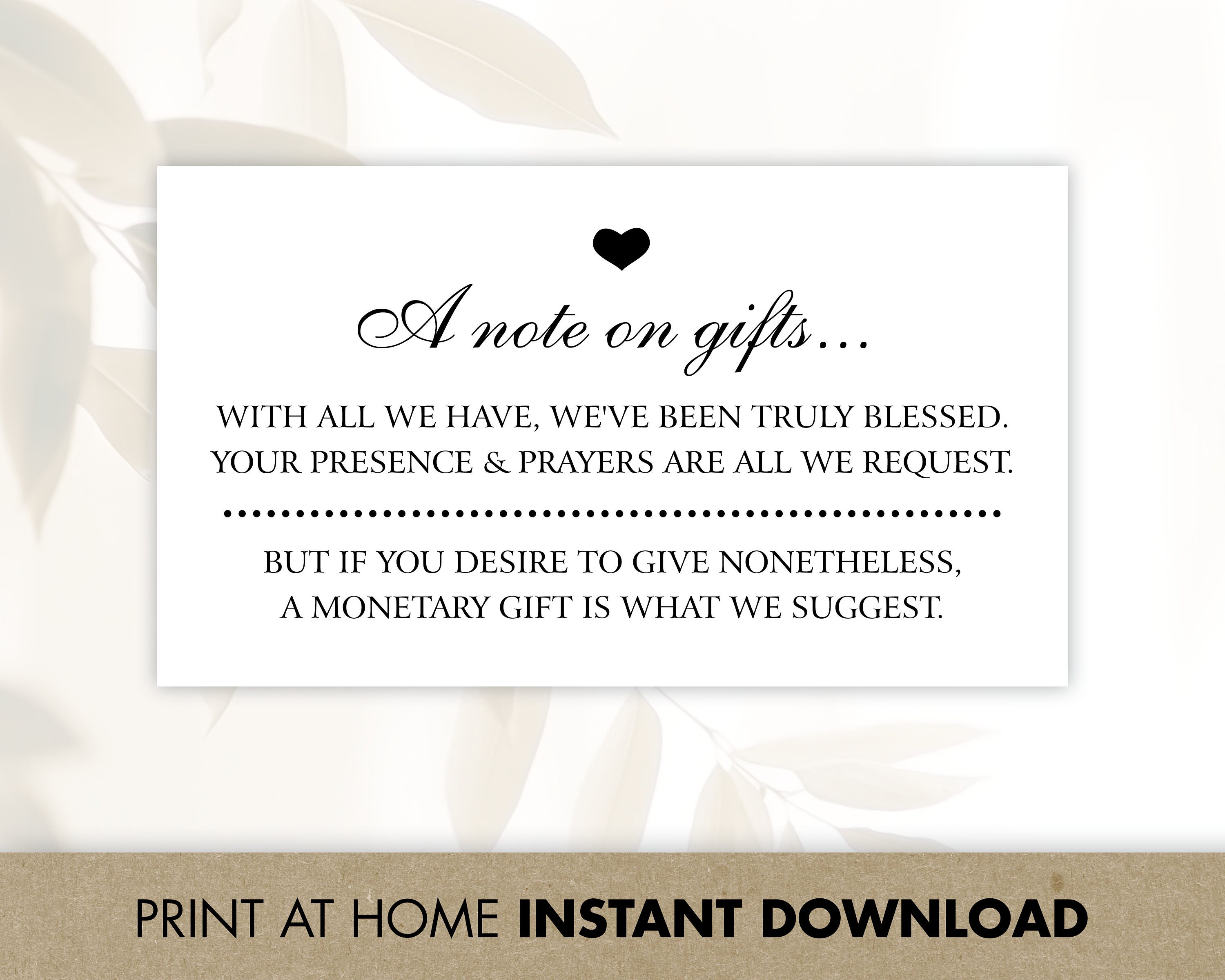 Monetary gift for wedding discount