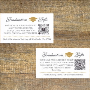 2024 Graduation Invitation Insert Card with QR Code, Graduation Announcement Enclosure Card, Graduation Registry, Graduation Venmo / CashApp image 5