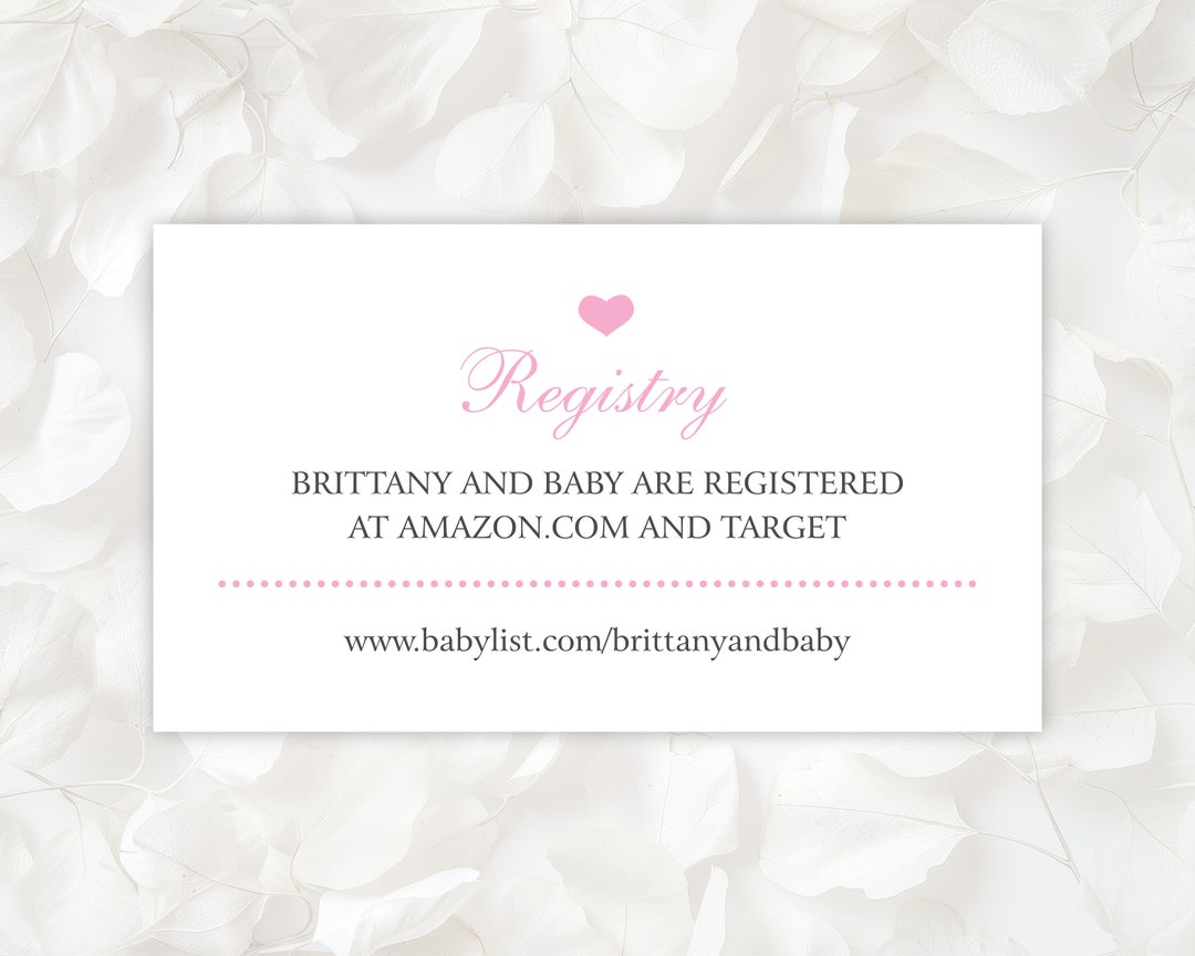 Baby Shower Gift List Wording Baby Shower Gift Wish List Pink Baby