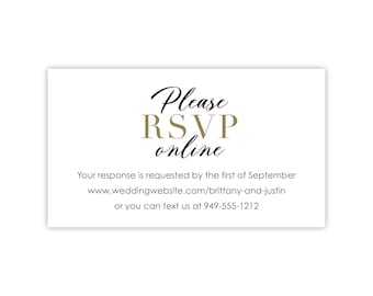 Online Reply Cards for Wedding | Online Response, No Envelope | RSVP Website Link