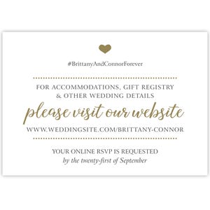 Hochzeitseinladungs-Einsatzkarten | Große Beilagen-Karten für Save The Dates mit Antwortkarten, Anpassungen, Hochzeitsgeschenk-Registry-Details