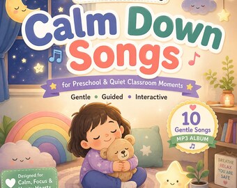 Preschool Calm Corner Music, Emotional Regulation Songs for Kids, Quiet Classroom Relaxation MP3 Bundle