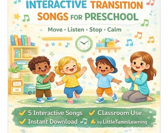 Preschool Transition Songs – Interactive Classroom Music MP3 (Digital Download)